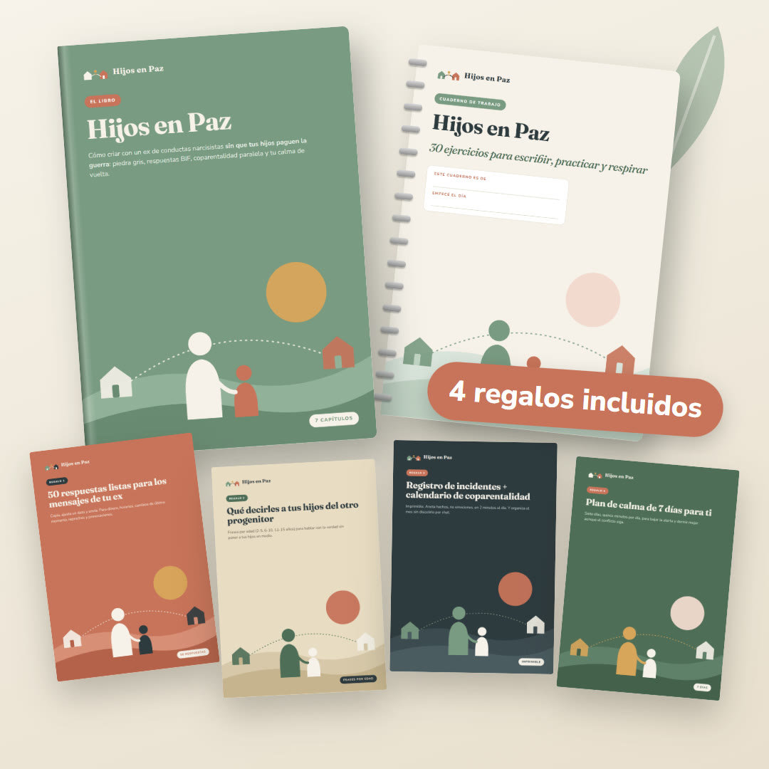Hijos en Paz: el libro, el cuaderno de trabajo y los 4 regalos